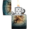 Зажигалка Zippo Compass Ghost, чёрная, зелёное свечение (48562)